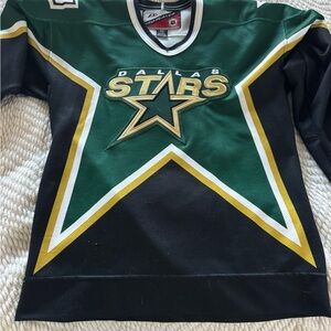 Vintage 90s Dallas Stars Green & Black Hockey Jersey